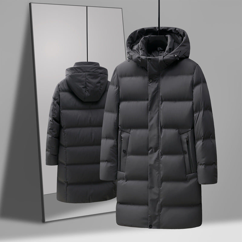 Men's Premium Mid-Length Down Jacket | Heavyweight Warm Fashion Coat
