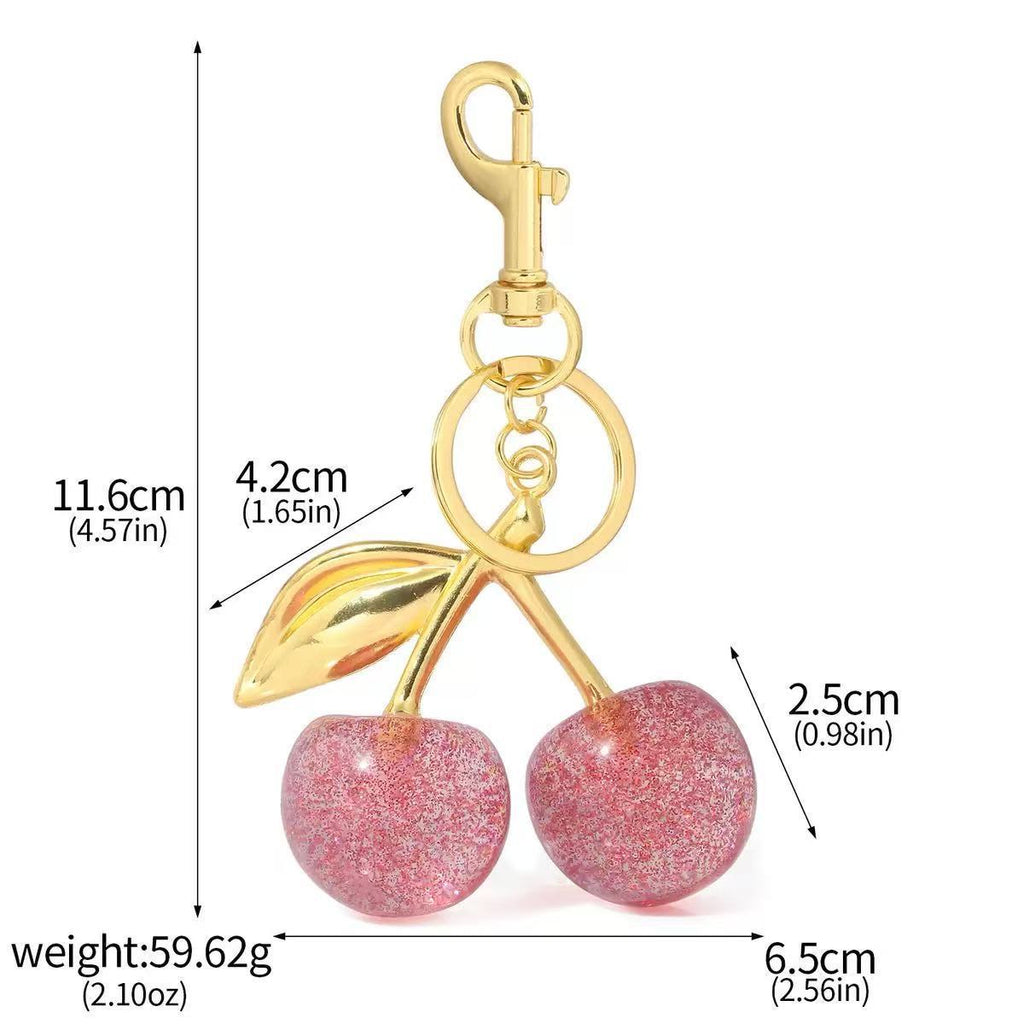 Cute Cherry Design Alloy Car Key Ring Bag Accessory