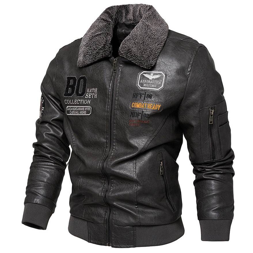 Men's Fashion Leather Coat | Casual Slim Fit Outerwear