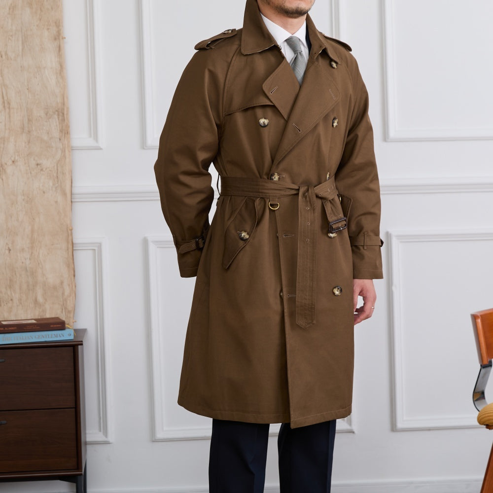 Classic Double-Breasted Lapel Trench Coat | All-Weather Overcoat