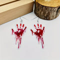 Creative Halloween Bleeding Palm Dangle Earrings