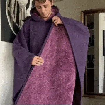 Women's Wool-Look Hooded Button Cape