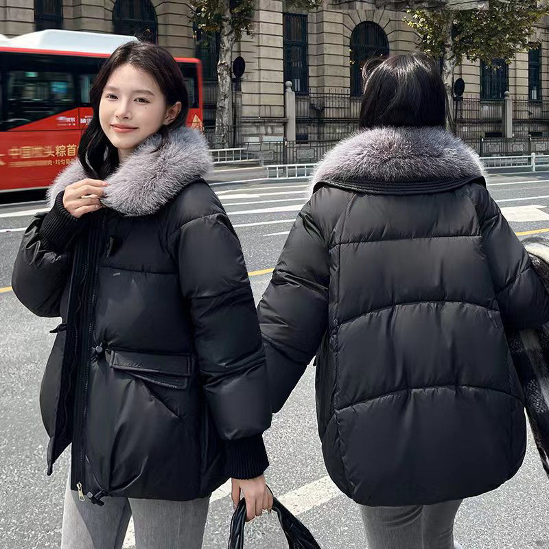Korean Fashion Loose Lapel Puffer