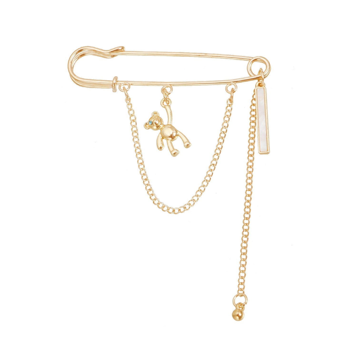 Love Moon Bear Flower Element Brooch Pin for Clothing Suit