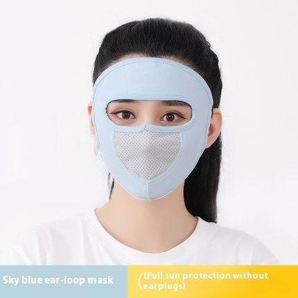 Ice Silk UV Protection Sunscreen Face Mask
