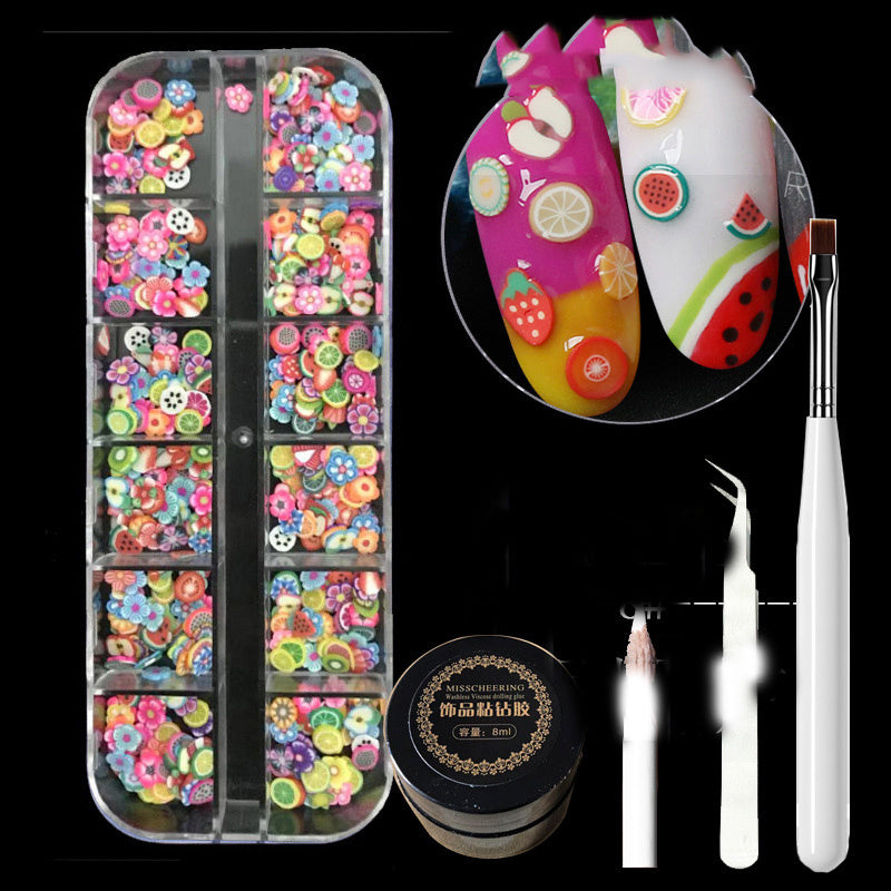 Mixed Box Nail Decorations: Metal Rivets & Rhinestones