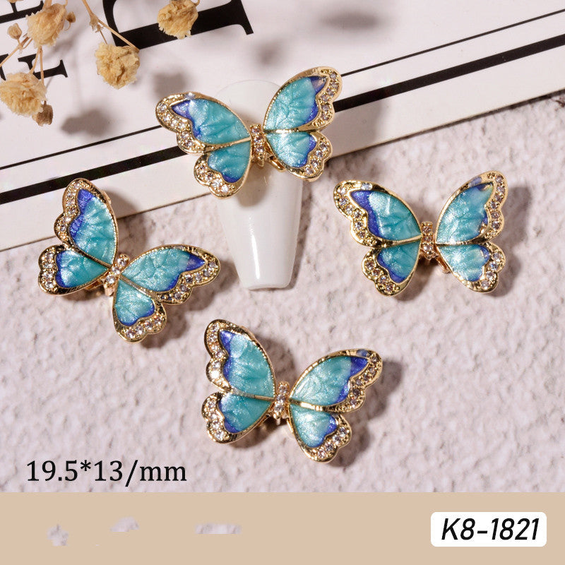 Moving Smart Butterfly Nail Decoration Charms