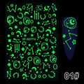Spooky Luminous Nail Art Decals
