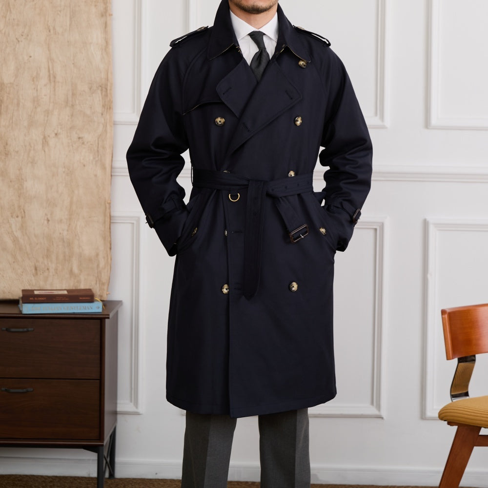 Classic Double-Breasted Lapel Trench Coat | All-Weather Overcoat