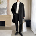 Men's Mid-Length Wool Blend Coat | Padded for Extra Winter Warmth