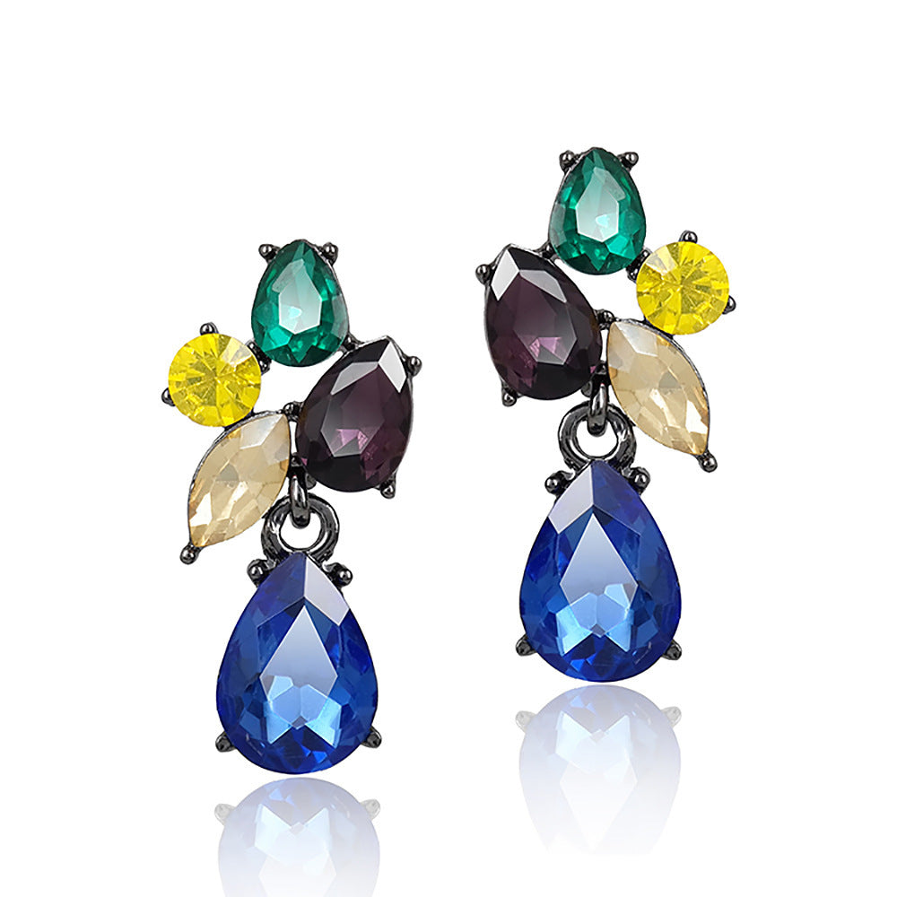 Dainty Crystal Steel Post Earrings