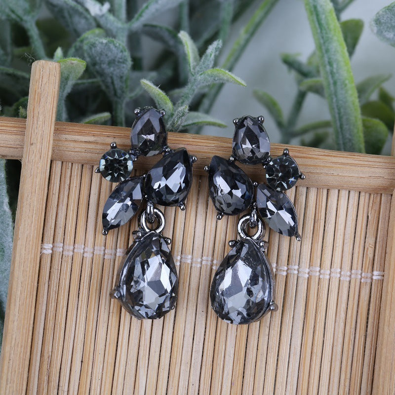 Dainty Crystal Steel Post Earrings
