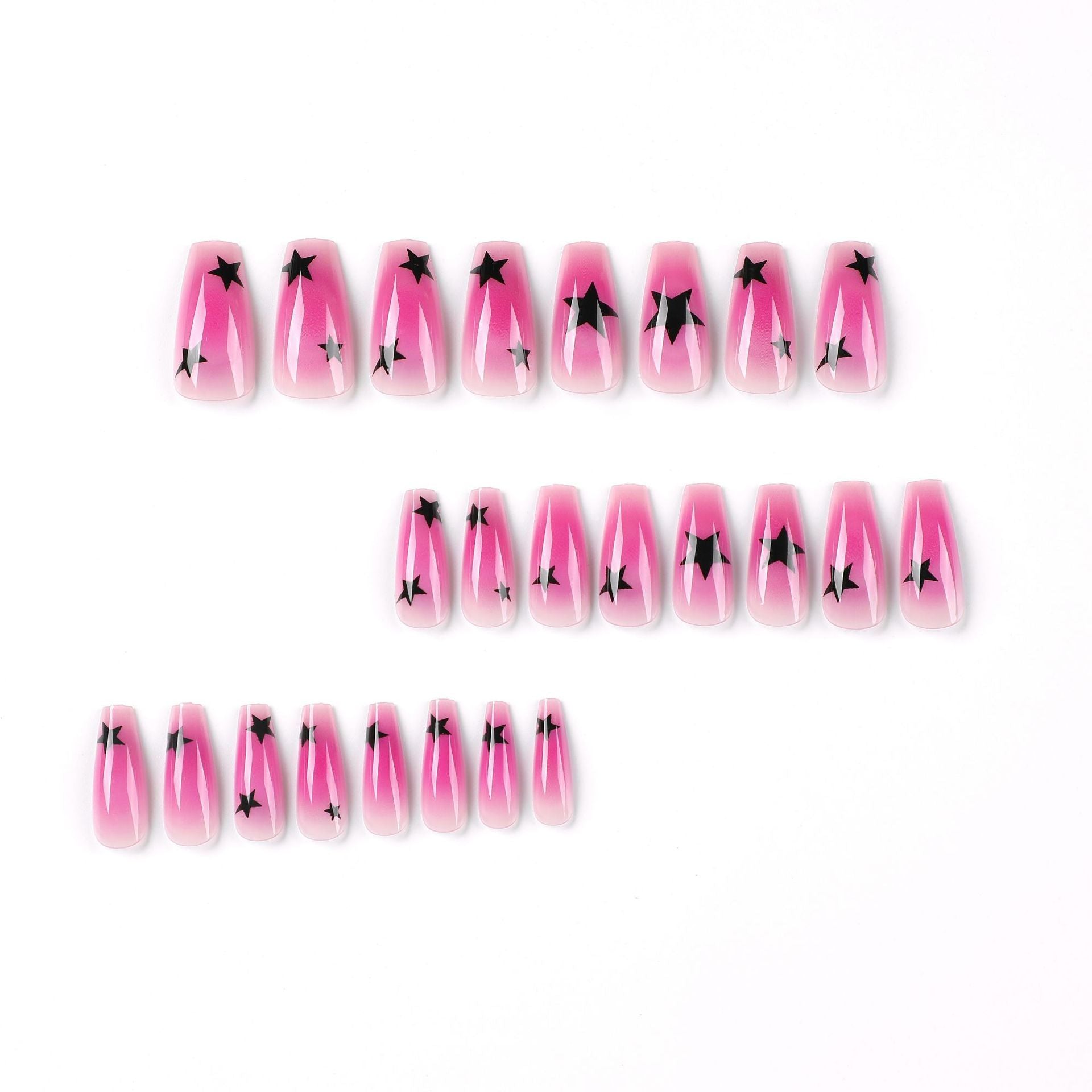 Wearable Black & Ice Purple Press-On Fake Nails