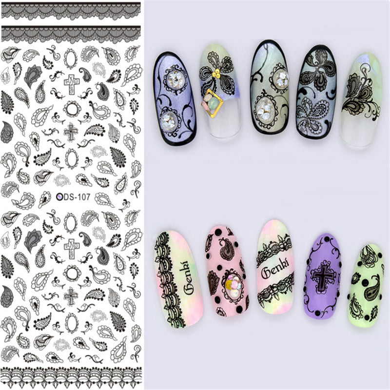 Adhesive Water Decal Nail Wraps