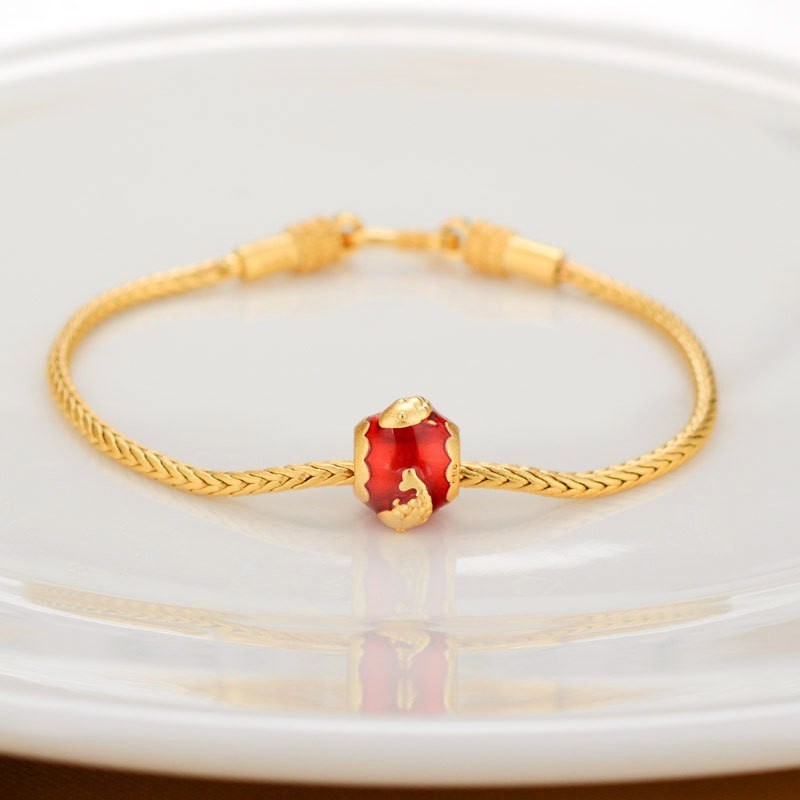 Alluvial Gold & Pure Copper Lucky Beads Bracelet