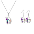Hummingbird Dripping Oil Jewelry Set