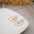 Baroque Pearl Statement Hoop Earrings