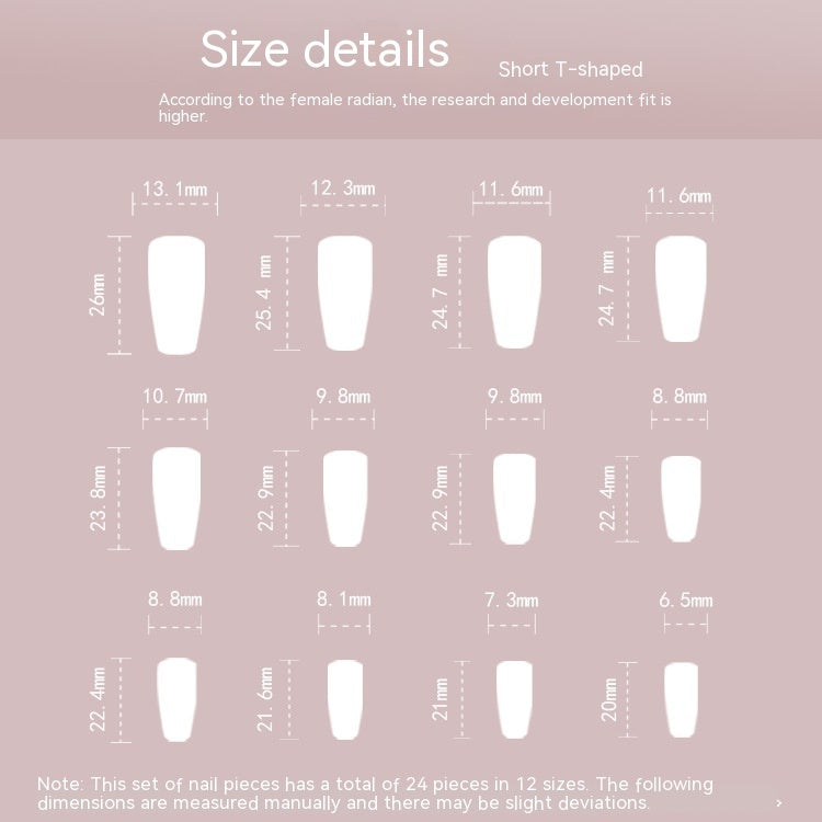 Wearable Black & Ice Purple Press-On Fake Nails