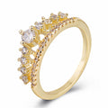 Women's Micro-Set Rhinestone Crown Ring