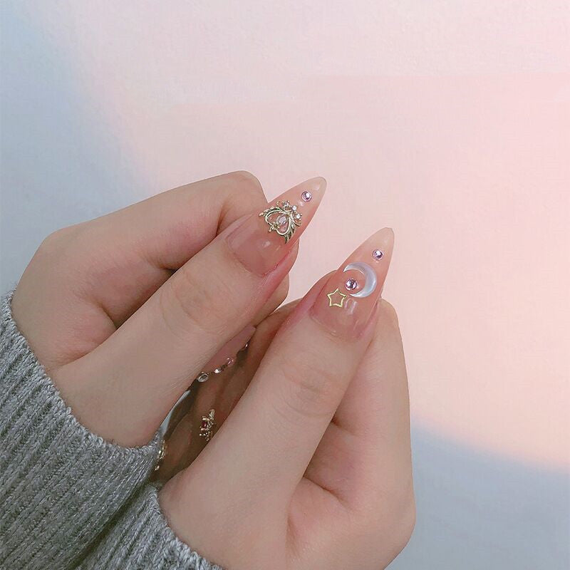 Women's Fashion Heart Gem Nail Rhinestone Set