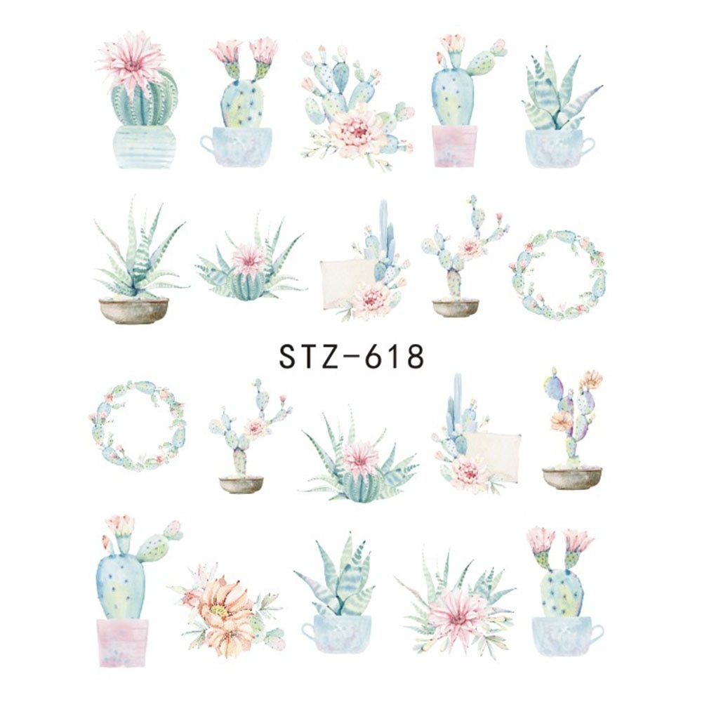 Butterfly Flower Nail Art Water Transfer Tattoo