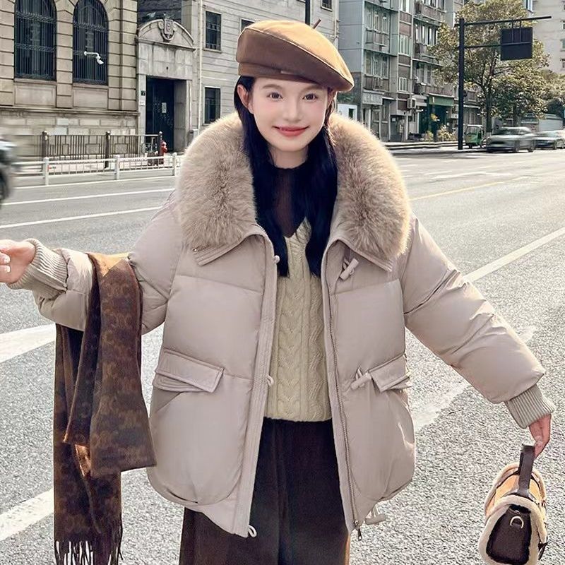 Korean Fashion Loose Lapel Puffer