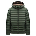 Men's Lightweight Down-Padded Jacket | Packable Storage Rib Cuff Winter Coat