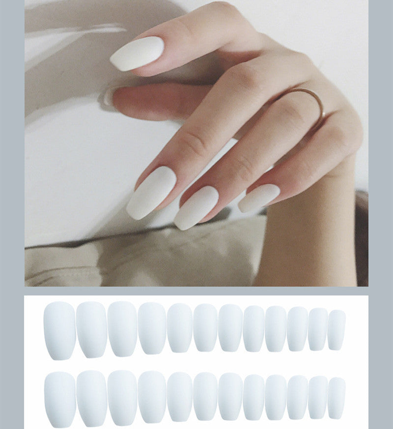 Matte Frosted Long Ballet Fake Nails