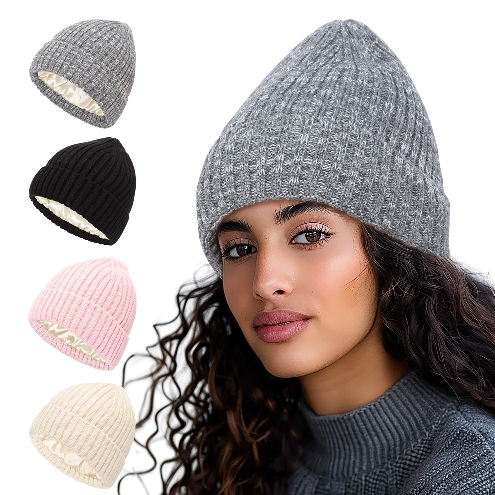 Soft Wool Beanie with Satin Lining