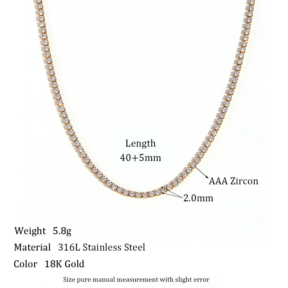 Fashion Simple Stainless Steel Necklace & Bracelet