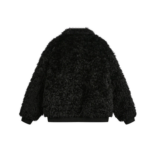 Deluxe Plush Thickened Cotton Padded Coat | Warm Lapel Jacket for Couples