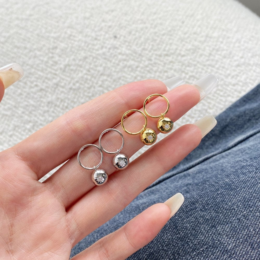 Pearl Starburst Stud Earrings for Women