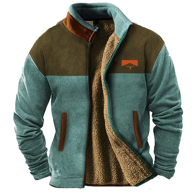 Warm Fleece Jacket Coat for Men | Trendy Cotton Clothes Outerwear