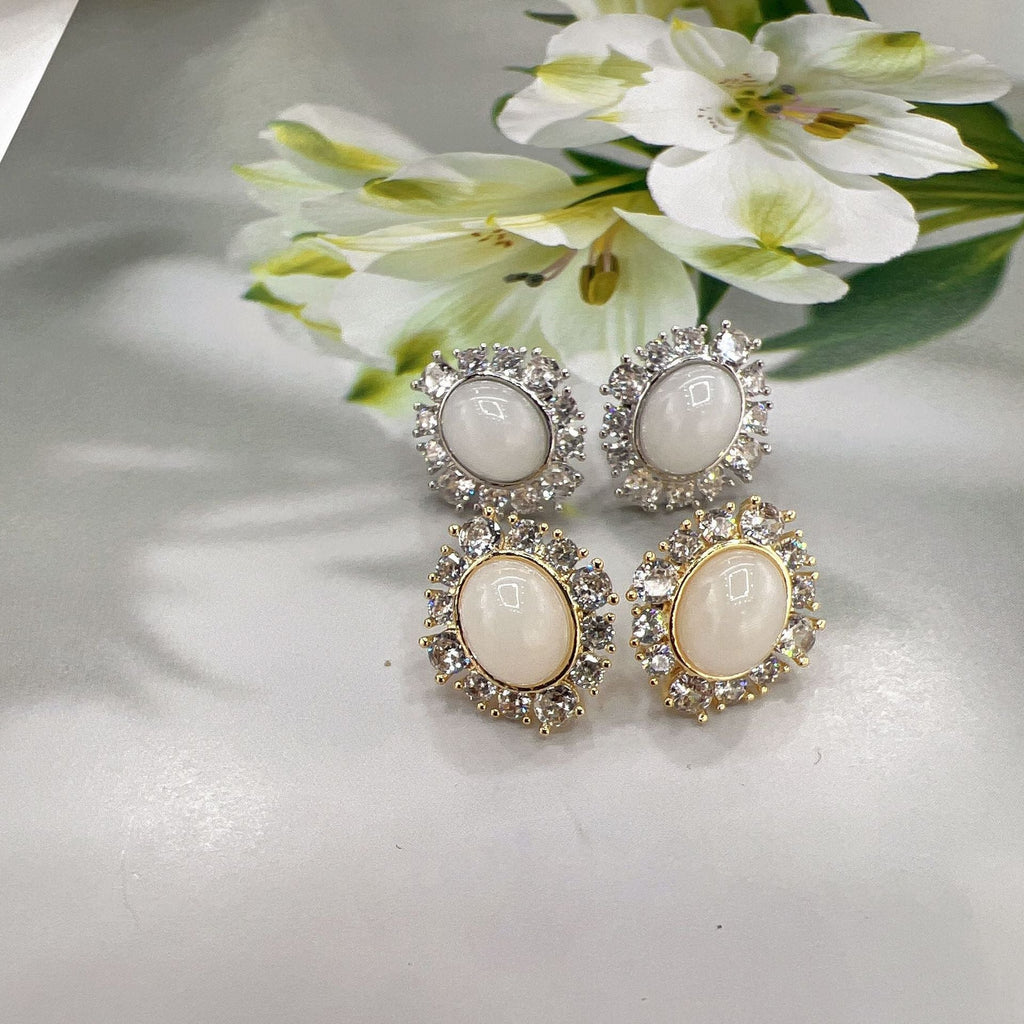 Fashion Women's French Glass Cat Eye Dangle Earrings