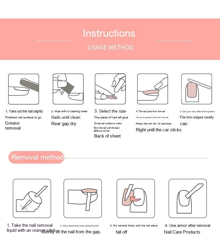 Spooky Ghost Design Fake Nails with Stickers