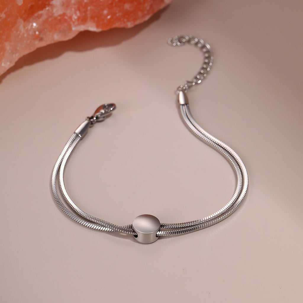 Women's Minimalist 18K Gold Plated Titanium Snake Chain Bracelet