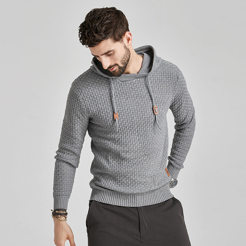 Luxury Brocade Men's Long-Sleeve Hoodie | New Autumn Winter Fashion Sweater