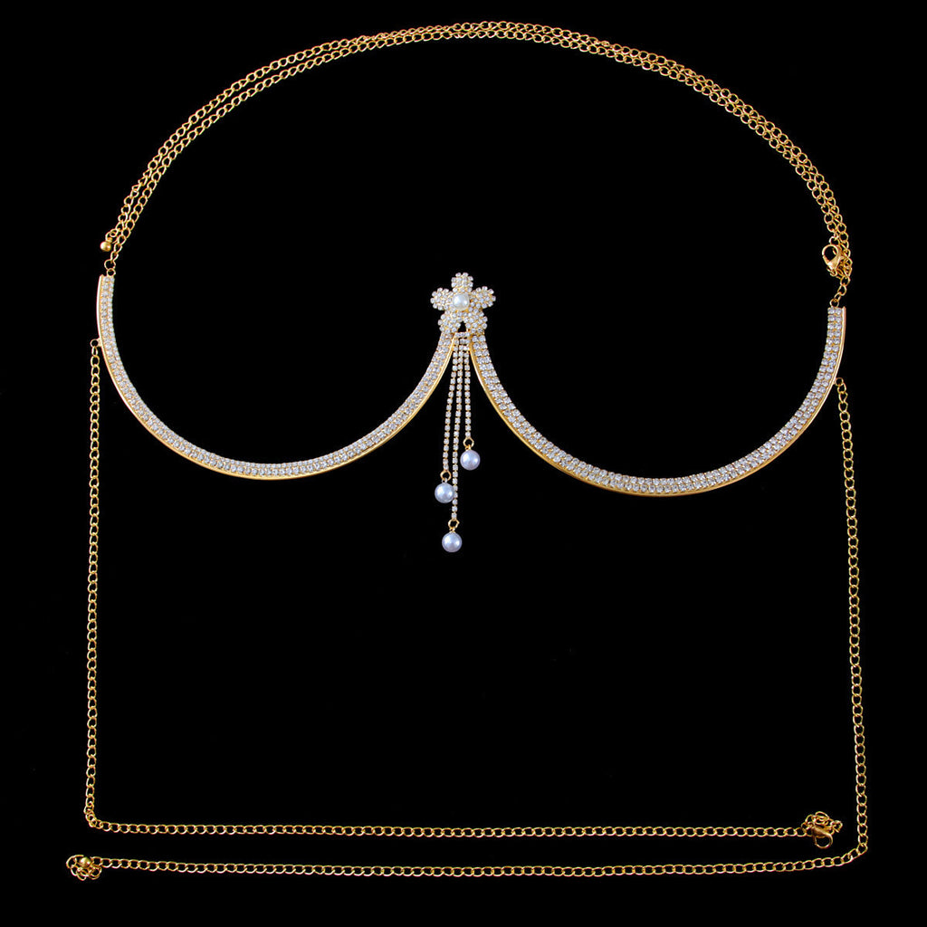 Women's Elegant Diamond Tassel Body Jewelry Chain