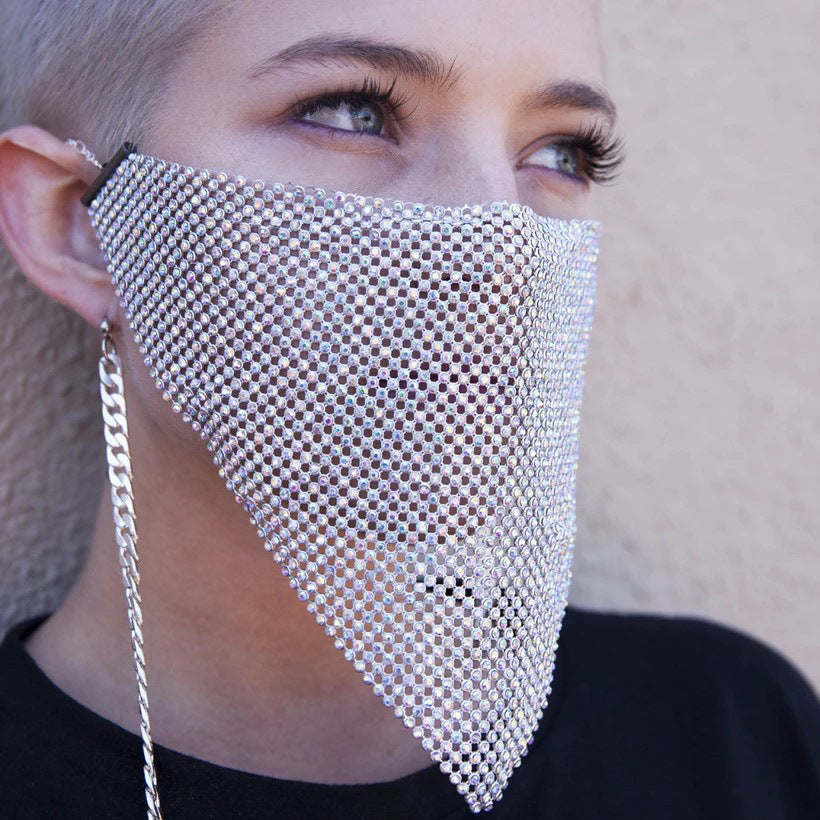 Sparkling Rhinestone Trend Face Mask