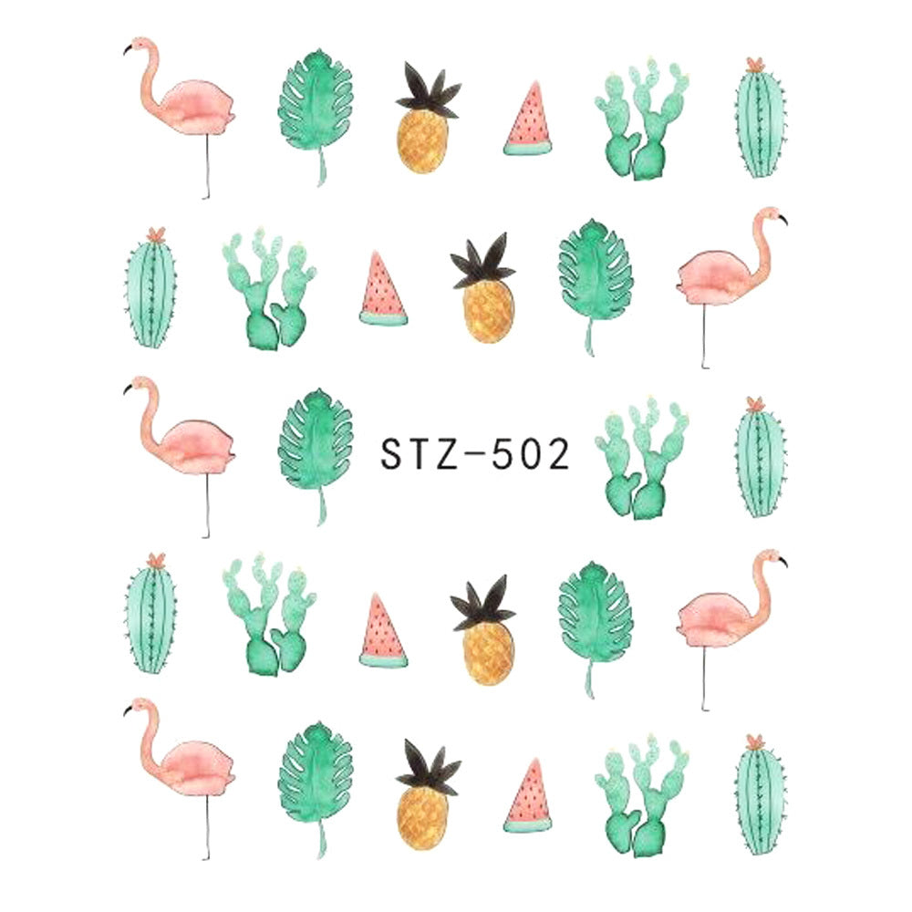 Butterfly Flower Nail Art Water Transfer Tattoo