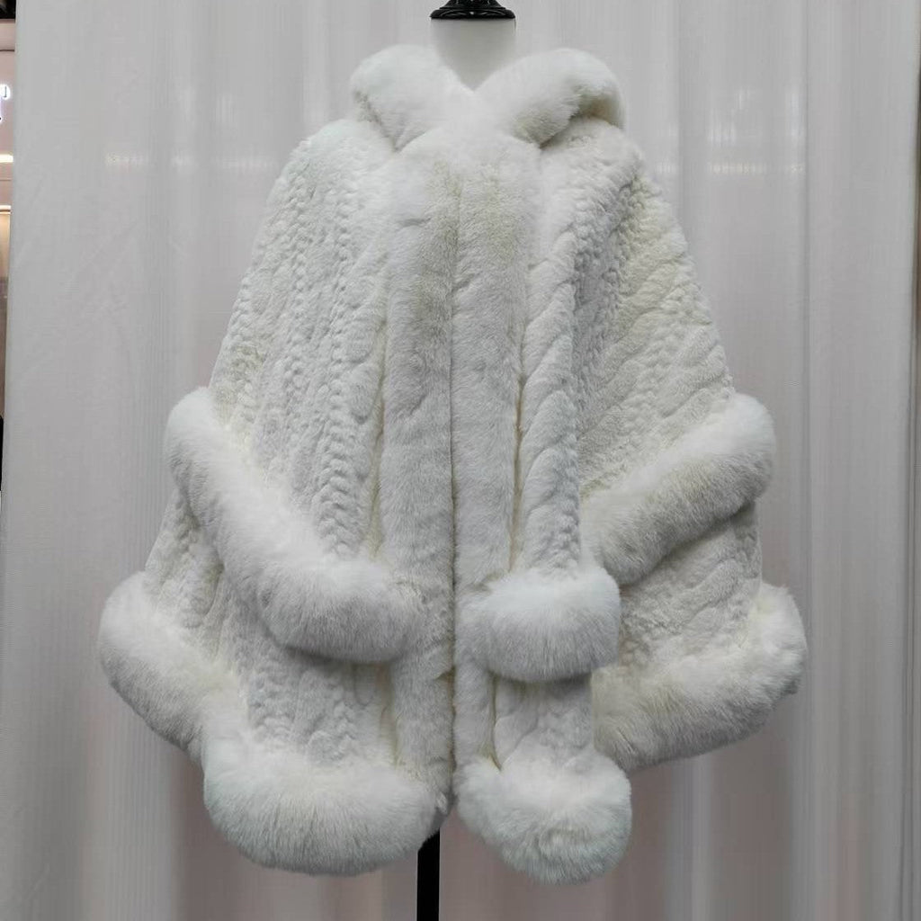 High-Grade Solid Color Flannel Cloak Shawl