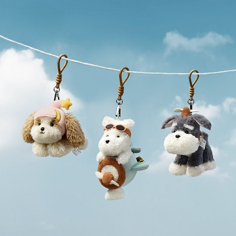 Cute West Highland White Terrier Plush Keychain Doll