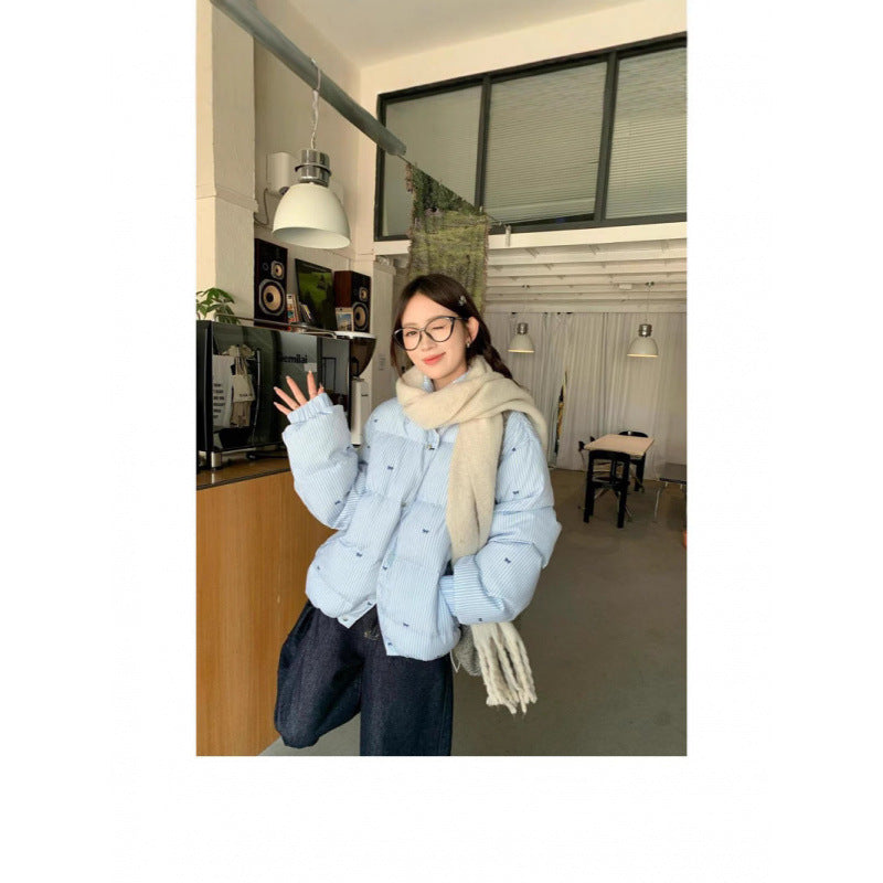 Thick Bow Detail Women's Outerwear