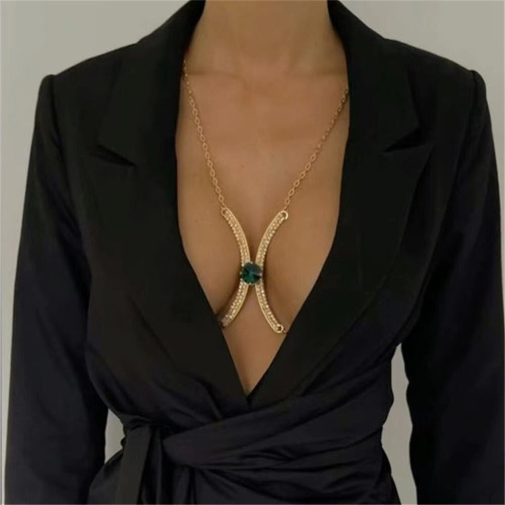 Women's Elegant Diamond Tassel Body Jewelry Chain