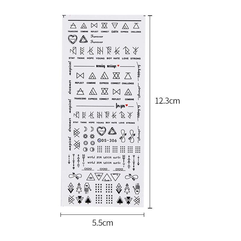 Adhesive Geometric Nail Art Wraps