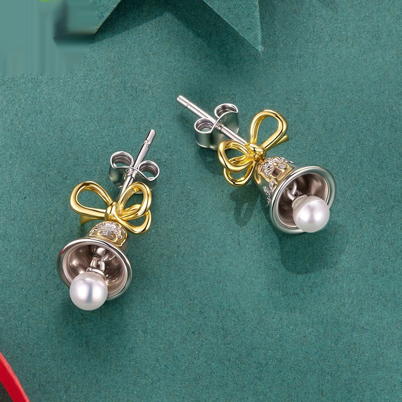 Festive Bell & Snowflake Drop Earrings