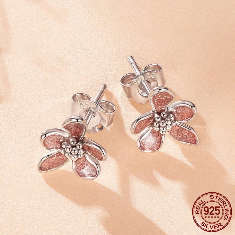 Dainty Autumn Flower Stud Earrings