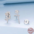 Rose Sterling Silver Studs for Women