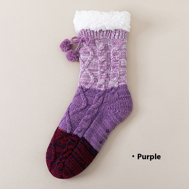 Women's Lambswool Thickened Mid-Calf Non-Slip Floor Socks