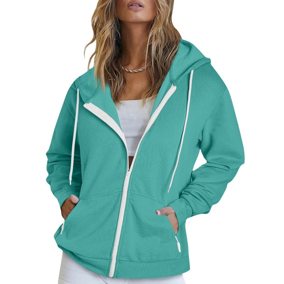 Unisex Sports Full-Zip Hoodie Cardigan